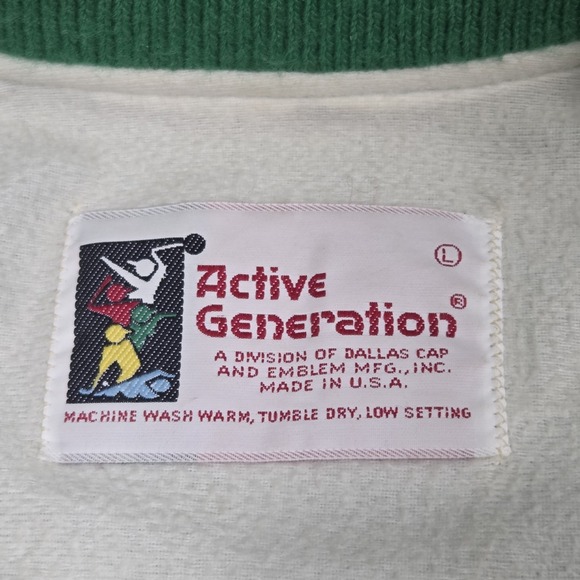 Vintage‎ Active Generation Producers Satin Green Snap Button Jacket Size Large - Picture 11 of 13